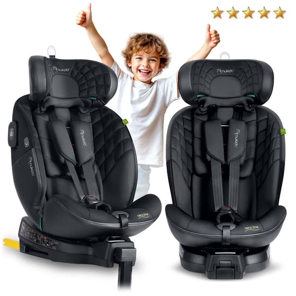 Nukido Aero Line Autostol Sort 0-36kg ISOFIX