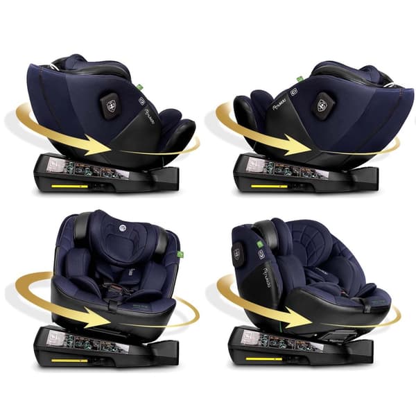 Nukido Aero Line Bilsete Sort/Marineblå 0-36kg ISOFIX