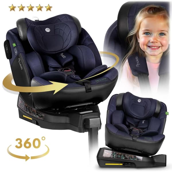 Nukido Aero Line Bilsete Sort/Marineblå 0-36kg ISOFIX