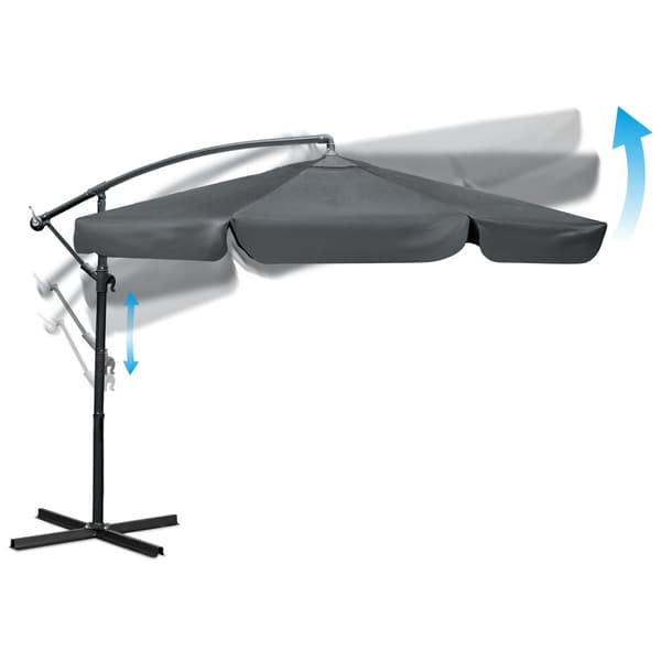 Sammenleggbar hageparaply 8 segmenter 350 cm med trekk Plonos PL-881