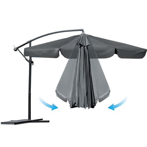 Sammenleggbar hageparaply 8 segmenter 350 cm med trekk Plonos PL-881
