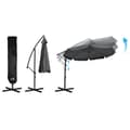 Miniatyrbilde 7 av 9: Sammenleggbar hageparaply 8 segmenter 350 cm med trekk Plonos PL-881