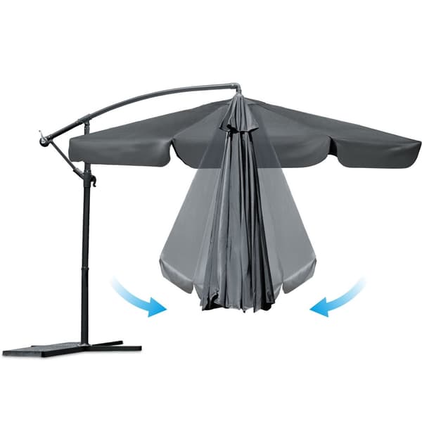Sammenleggbar hageparaply 6 segmenter 350 cm med trekk Plonos PL-880