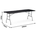 Miniatyrbilde 5 av 9: Sammenleggbart hageserveringsbord 244 cm Plonos sort