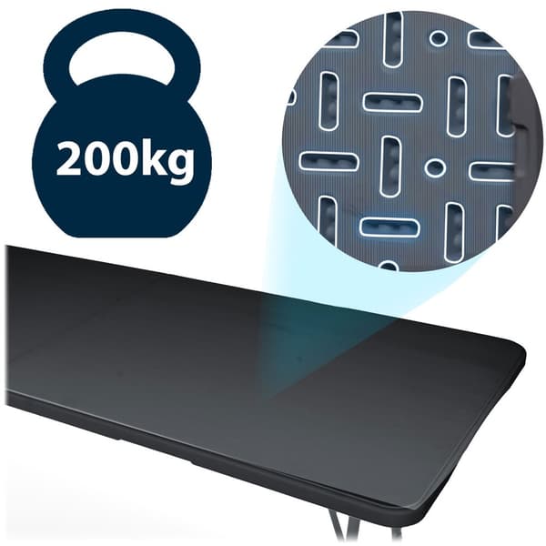 Sammenleggbart hageserveringsbord 244 cm Plonos sort