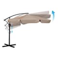 Miniatyrbilde 4 av 9: Sammenleggbar hageparaply 8 segmenter 350 cm med trekk Plonos PL-881