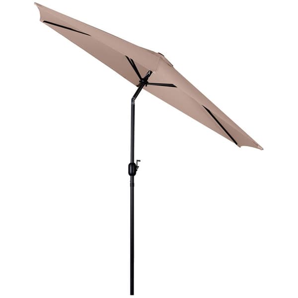 Taitettava puutarhasateenvarjo 6 segmenttiä 300 cm kannella Plonos PL-884