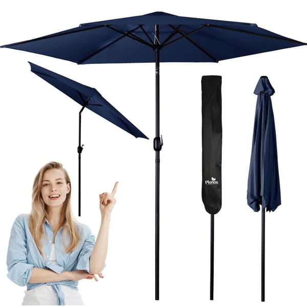 Sammenleggbar hageparaply 6 segmenter 300 cm med trekk Plonos PL-884
