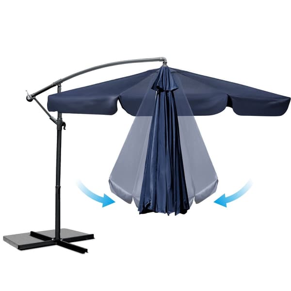 Sammenleggbar hageparaply 6 segmenter 350 cm med trekk Plonos PL-880