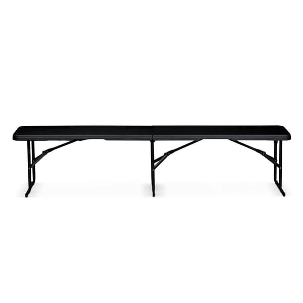 Sammenleggbar serveringshagebenk 180 cm Plonos sort