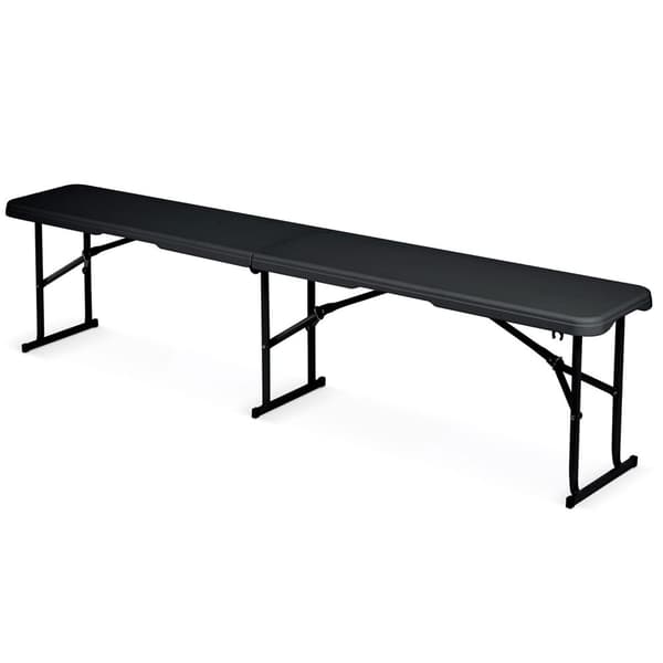 Sammenleggbar serveringshagebenk 180 cm Plonos sort