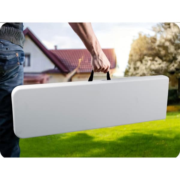 Sammenleggbar serveringshagebenk 180 cm Plonos hvit