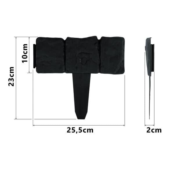 Plonos puutarhareunus 250 cm PL-962 antrasiitti