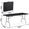 Miniatyrbilde 4 av 9: Sammenleggbart hageserveringsbord 180 cm Plonos sort