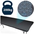 Miniatyrbilde 6 av 9: Sammenleggbart hageserveringsbord 180 cm Plonos sort
