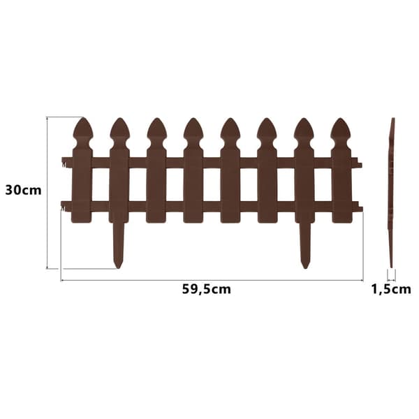 Plonos havekant 240 cm PL-963 brun