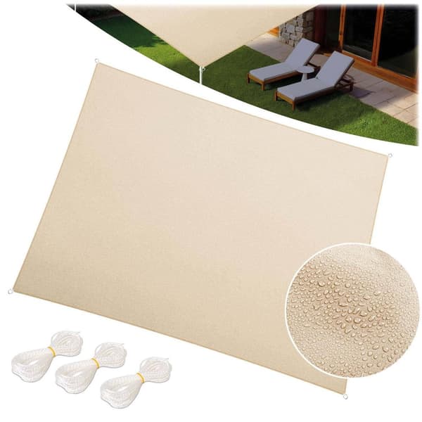 Rektangulært solseil 3x4m Plonos PL-885 beige