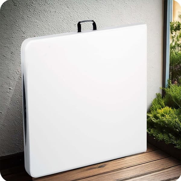 Sammenleggbart hageserveringsbord 244 cm Plonos hvit