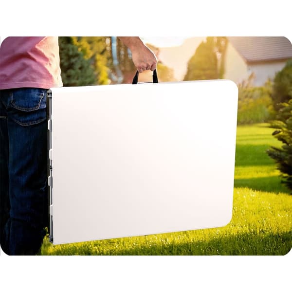 Sammenleggbart hageserveringsbord 244 cm Plonos hvit