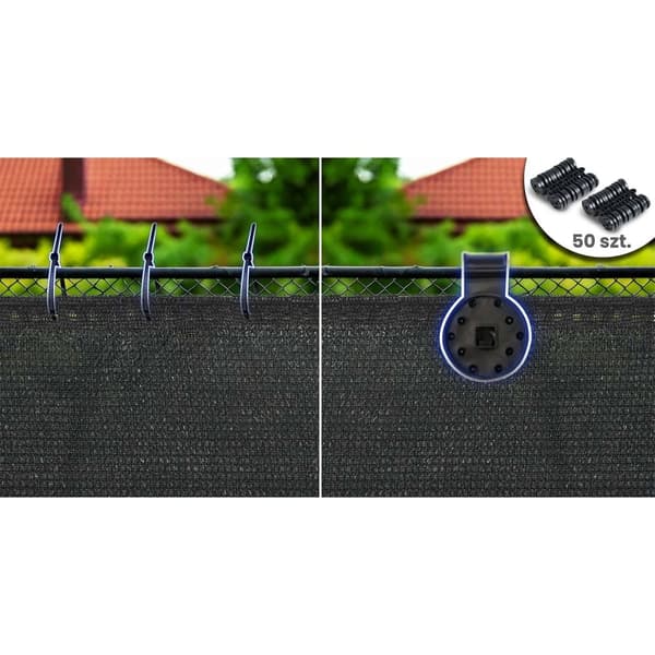 Skyggenett 1,5x25m 110g/m2 + 50 klemmer grå
