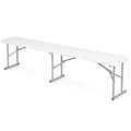 Miniatyrbilde 3 av 9: Catering sett hage klappbord + 2 benker 180 cm Plonos hvit