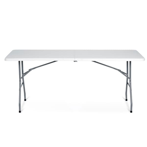 Catering sett hage klappbord + 2 benker 180 cm Plonos hvit
