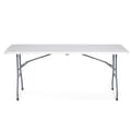 Miniatyrbilde 4 av 9: Catering sett hage klappbord + 2 benker 180 cm Plonos hvit