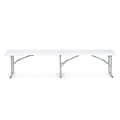 Miniatyrbilde 5 av 9: Catering sett hage klappbord + 2 benker 180 cm Plonos hvit