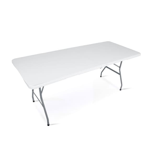 Catering sett hage klappbord + 2 benker 180 cm Plonos hvit