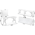 Miniatyrbilde 8 av 9: Catering sett hage klappbord + 2 benker 180 cm Plonos hvit