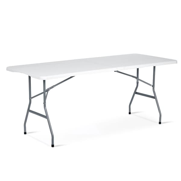 Catering sett hage klappbord + 2 benker 180 cm Plonos hvit