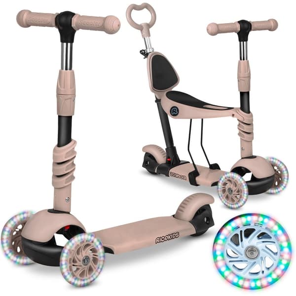 Ricokids Todi 3-hjulig skoter - Beige