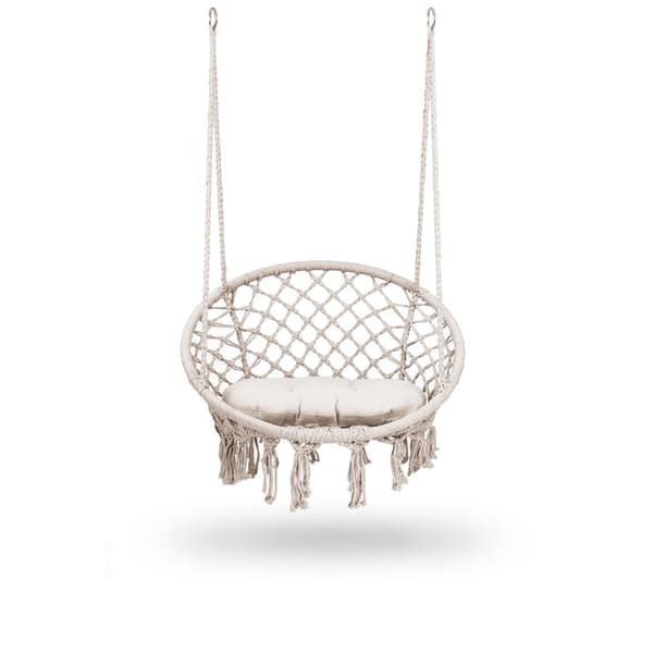 Riippuva puutarhakeinutuoli BOHO beige