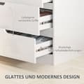 Miniatyrbilde 6 av 10: Kommode sideskap med 4 skuffer, kommode til stue, soverom, høyglans hvit 60 x 40 x 85cm |