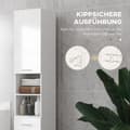 Pikkukuva 6 / 10: Kapea kylpyhuonekaappi, korkea wc-kaappi korkeakiiltovalkoisella laatikolla, säädettävä hylly ja 2 avointa lokeroa, pieniin huoneisiin kylpyhuone 30 x