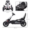 Miniatyrbillede 4 af 10: El-gokart til børn 12 V 3-5 km/t driftkart med 2-vejs justerbar tilstand, sikkerhedssele, rat, gokart børnebil til 3-8 årige børn, hvid |