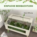 Miniatyrbillede 6 af 10: Terrarium til krybdyr, 140L krybdyrfoderkasse med hærdet glasvinduer, låg, ben, krybdyravlsboks til padder, edderkop, eg, 100 x 50 x 60 cm |