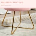 Miniatyrbilde 8 av 10: Lenestol lenestol med armlener, metallben, avslapningsstol med ryggstøtte i lotusdesign, fløyelslook, polstret stol til stue, soverom rosa |