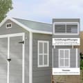 Miniatyrbilde 7 av 10: Redskapsbod 2,4m², vanntett hagehus med gulvtak, 182x151x219/181 cm, redskapsbod med låsbar dør, vindu sykkelgarasje, hageskap av aluminium, for bakgå