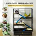 Miniatyrbillede 5 af 10: Smådyrsbur, gnaverbur, ilderbur med udtræksbakke, musebur med ramper, hængekøje, hjul, hylde, bur med tilbehør til egern, dværghamstere, chinchillaer,