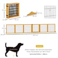 Miniatyrbild 4 av 10: Hundspärr, justerbar säkerhetsgrind med fötter, 432 x 70 cm hundgrind i trä, fällbar trappgrind, hundspärr för trappor, dörrar, hall, 6 paneler, gul |