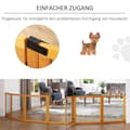 Miniatyrbild 9 av 10: Hundspärr, justerbar säkerhetsgrind med fötter, 432 x 70 cm hundgrind i trä, fällbar trappgrind, hundspärr för trappor, dörrar, hall, 6 paneler, gul |