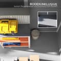 Miniatyrbilde 6 av 10: Redskapsbod 2,1m², vanntett hagehus med gulvtak, 131x186x198/172 cm, redskapsbod med låsbar dør, vindu sykkelgarasje, hageskap av aluminium, for bakgå