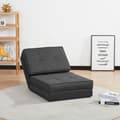 Miniatyrbilde 3 av 10: Gulvsofa sammenleggbar lenestol gulvstol 5-trinns justerbar sammenleggbar lenestol sovesofa enkel sofa mørk grå 61 x 73 x 58 cm |