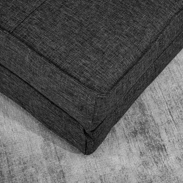 Gulvsofa sammenleggbar lenestol gulvstol 5-trinns justerbar sammenleggbar lenestol sovesofa enkel sofa mørk grå 61 x 73 x 58 cm |
