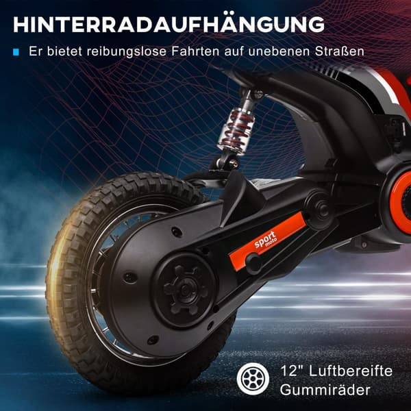 Elmotorcykel Elmotorcykel för barn med 24V 350W motor, 8-16 KMH hastighetsläge, 12 tums luftdäck, elmotorcykel med musikstrålkastare, Moto Cross för b