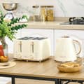 Miniatyrbild 3 av 10: Vattenkokare med brödrost 1,7L vattenkokare 4 skivor toast frukostset med 7 bryningsnivåer, automatisk avstängning, avfrostnings- och återuppvärmnings
