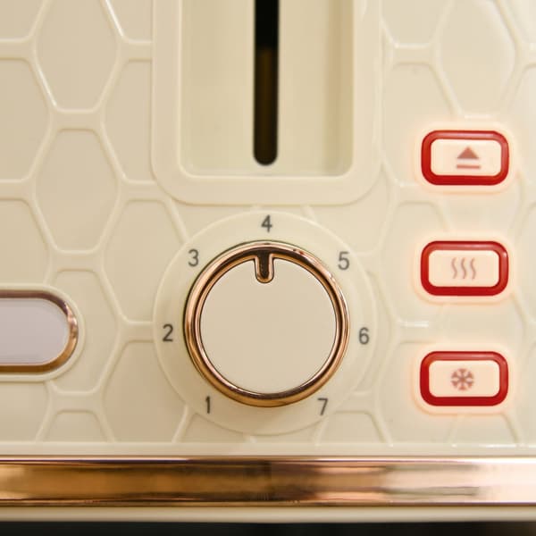 Vattenkokare med brödrost 1,7L vattenkokare 4 skivor toast frukostset med 7 bryningsnivåer, automatisk avstängning, avfrostnings- och återuppvärmnings