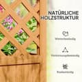 Pikkukuva 6 / 10: Korotettu istutuspöytä säleikköllä, kaareva kattosäleikkö puusta, puutarhasäleikkö 83x36x145cm puutarhaparveketerassille, kukkaruukku kiipeilykasveill