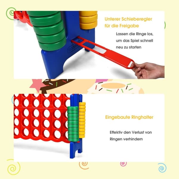 Connect Four Game 4 Wins Board sett fire på rad med 42 Jumbo-ringer